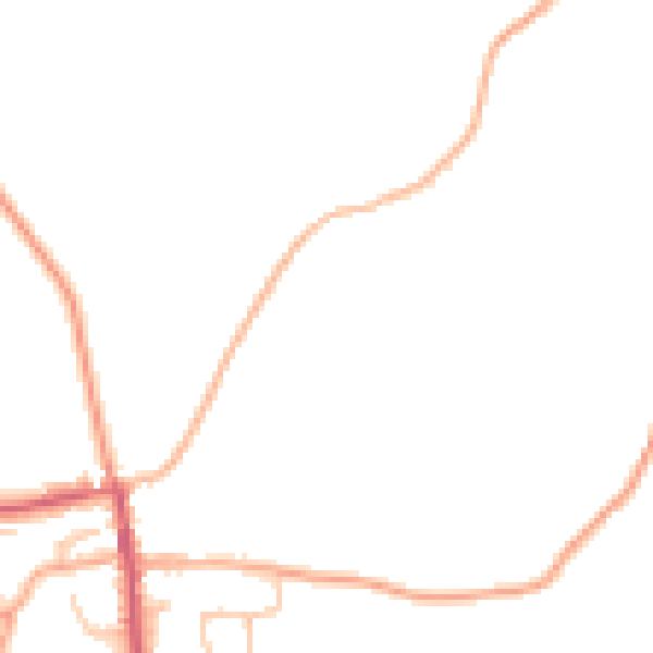 Daytime road noise heatmap for SY4 2FW