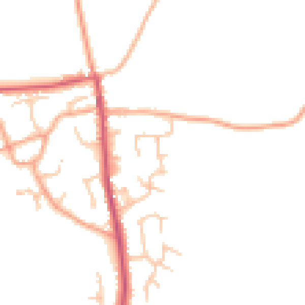 Daytime road noise heatmap for SY4 2HG