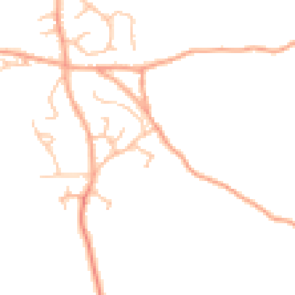 Daytime road noise heatmap for SY4 3NG