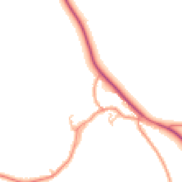 Daytime road noise heatmap for SY4 3RR