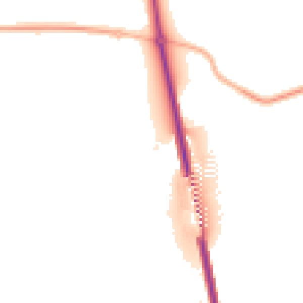 Night-time road noise heatmap for SY4 4SB