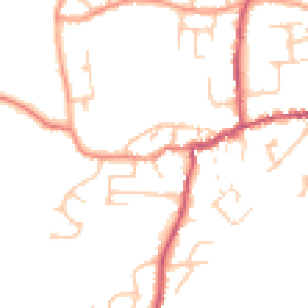 Daytime road noise heatmap for SY4 5DR