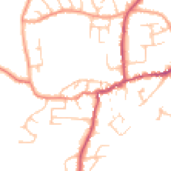 Daytime road noise heatmap for SY4 5EA