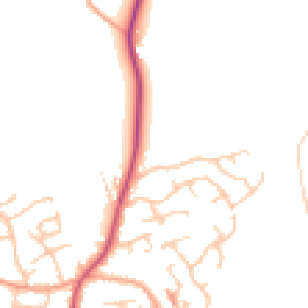Daytime road noise heatmap for SY4 5QR