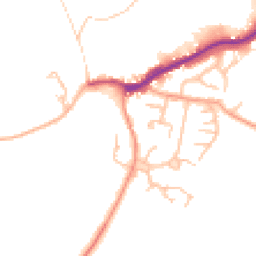 Daytime road noise heatmap for SY5 0BE