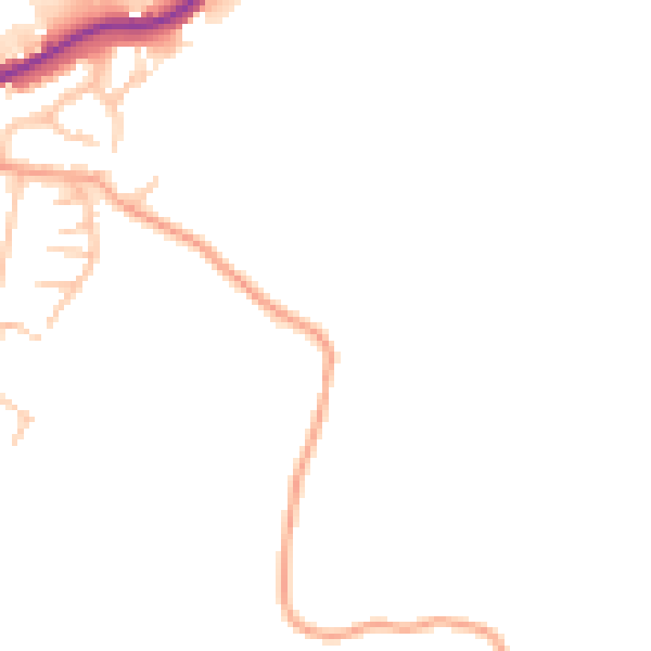 Daytime road noise heatmap for SY5 0DA