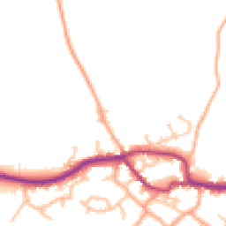 Daytime road noise heatmap for SY5 0EF