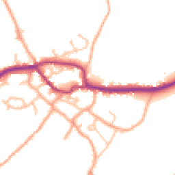 Daytime road noise heatmap for SY5 0PY