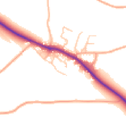 Daytime road noise heatmap for SY5 6LJ
