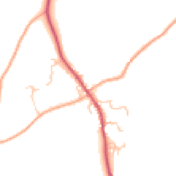 Daytime road noise heatmap for SY5 7JW