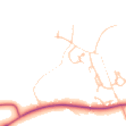 Daytime road noise heatmap for SY5 9LJ