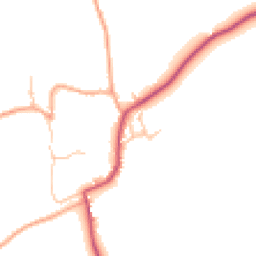 Daytime road noise heatmap for SY7 0DE