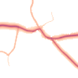 Daytime road noise heatmap for SY7 8EZ