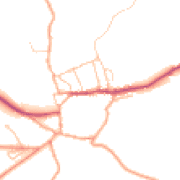 Daytime road noise heatmap for SY7 8JB