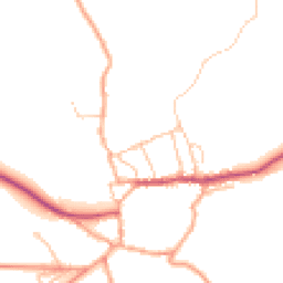 Daytime road noise heatmap for SY7 8JZ