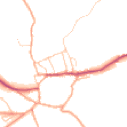 Daytime road noise heatmap for SY7 8LD