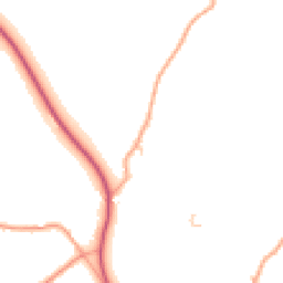 Daytime road noise heatmap for SY7 9AW