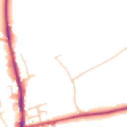 Daytime road noise heatmap for SY7 9JG