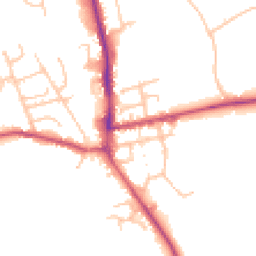 Daytime road noise heatmap for SY7 9NE