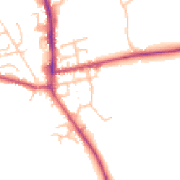 Daytime road noise heatmap for SY7 9PQ