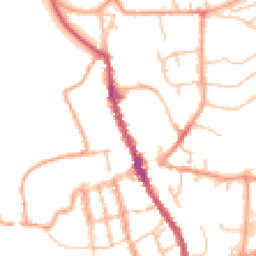 Daytime road noise heatmap for SY8 2PG