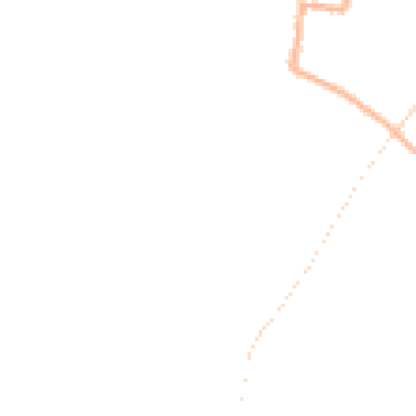 Night-time road noise heatmap for SY9 5AG