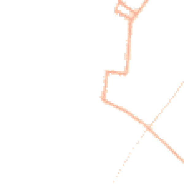 Night-time road noise heatmap for SY9 5BJ