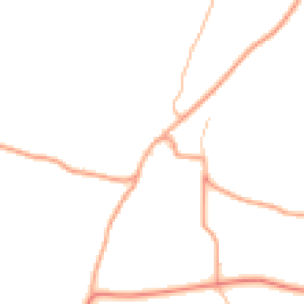 Daytime road noise heatmap for SY9 5DX