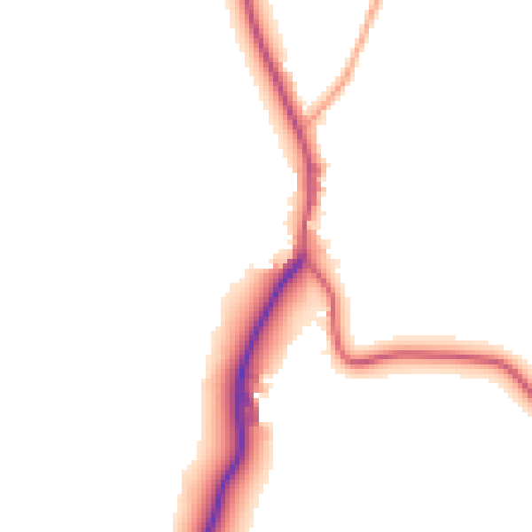 Daytime road noise heatmap for SY9 5HB