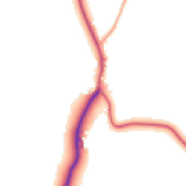 Daytime road noise heatmap for SY9 5HD