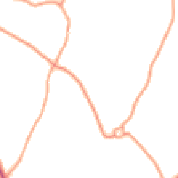 Daytime road noise heatmap for SY9 5HH
