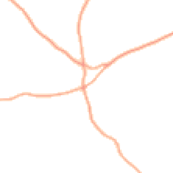 Daytime road noise heatmap for SY9 5LF