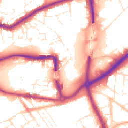 Daytime road noise heatmap for TA1 1AT