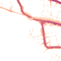 Daytime road noise heatmap for TA1 1EZ