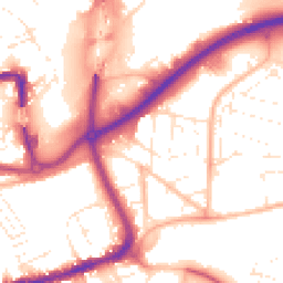Daytime road noise heatmap for TA1 2AJ