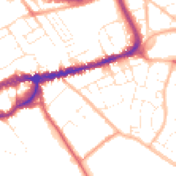 Daytime road noise heatmap for TA1 3AT