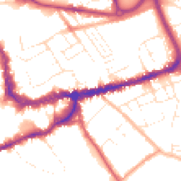 Daytime road noise heatmap for TA1 3EN