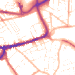 Daytime road noise heatmap for TA1 3EZ