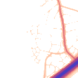 Daytime road noise heatmap for TA1 3FX