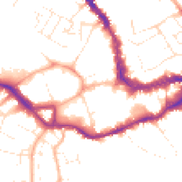 Daytime road noise heatmap for TA1 4BB