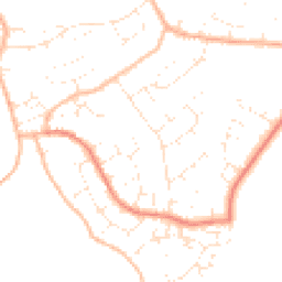 Daytime road noise heatmap for TA1 4NY