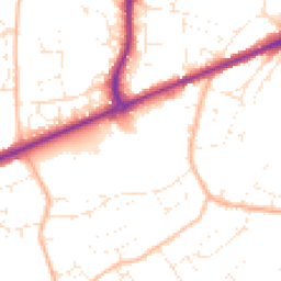 Daytime road noise heatmap for TA1 5NA