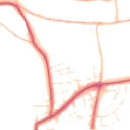 Daytime road noise heatmap for TA10 9FJ