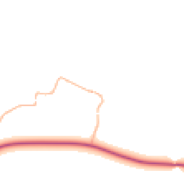 Daytime road noise heatmap for TA11 6AA