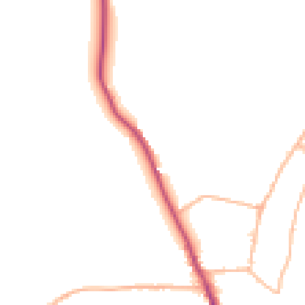 Daytime road noise heatmap for TA11 6AR