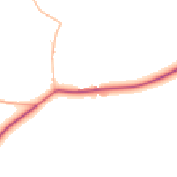 Daytime road noise heatmap for TA11 6BE