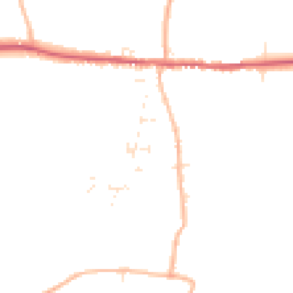 Daytime road noise heatmap for TA11 6EU