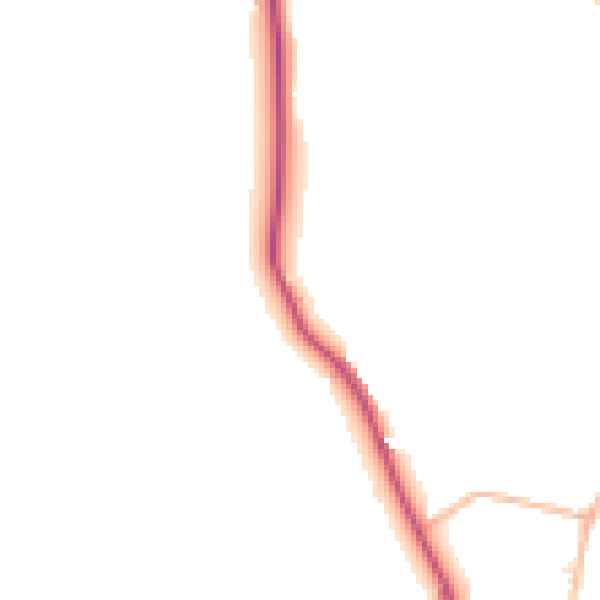Daytime road noise heatmap for TA11 6PZ