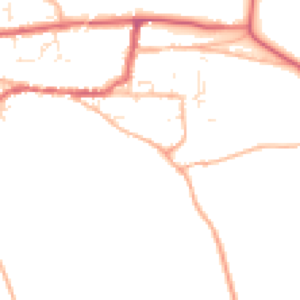 Daytime road noise heatmap for TA11 7AB