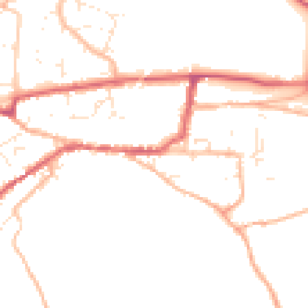 Daytime road noise heatmap for TA11 7EU